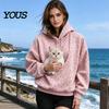Women Oversized Hoodie Leopard Print Pet Carrier for Women, Hooded Sweatshirt Dog Hands Free & Cat Carrying, Long Sleeve Pullover Top with