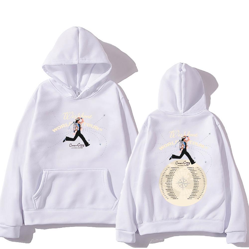 

Popular Singer Conan Gray Hoodies Conan Gray Wishbone World Tour 2026 Pullover Unisex Casual Long Sleeve Sweatshirt Fall Y2K Top M білий