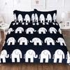 3D Duvet Cover Sets Indian Elephant Bedding Set Black White Ropa De Cama King Size Animal Bohemian Bedding 228x228 Bed Linen