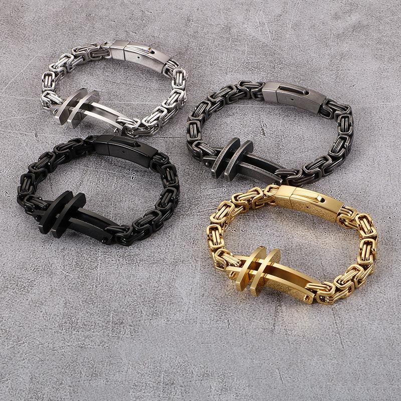 Men's Simple Classic Cross 316 Stainless Steel Bracelet
