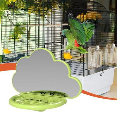 Bird Mirror With Perch Bird Perch Stand Cockatiel Mirror Parakeet Mirror Parrot Perch Bird Mirror Cockatiel Perch With Feeding