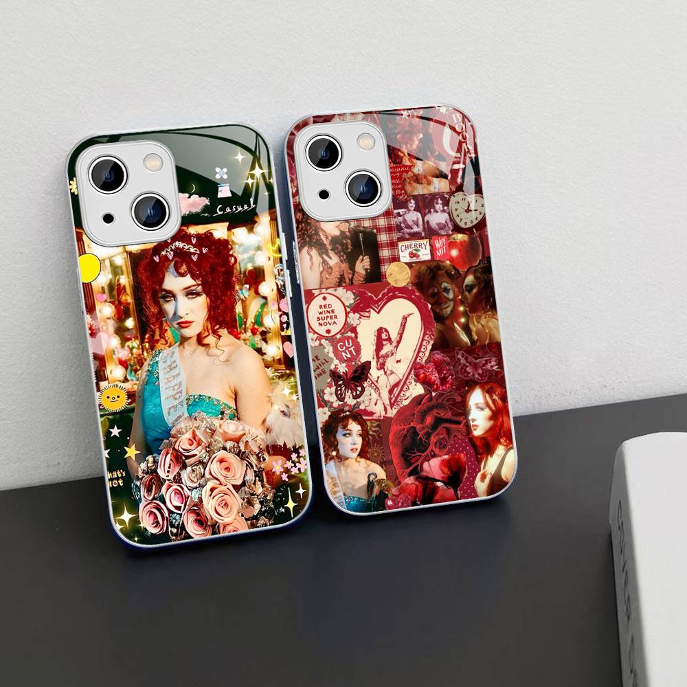 Popular Singer C-Chappell R-Roan Tempered Glass For Iphone 14 13 12 11 Pro Mini XS MAX 14Plus X XS XR Cover
