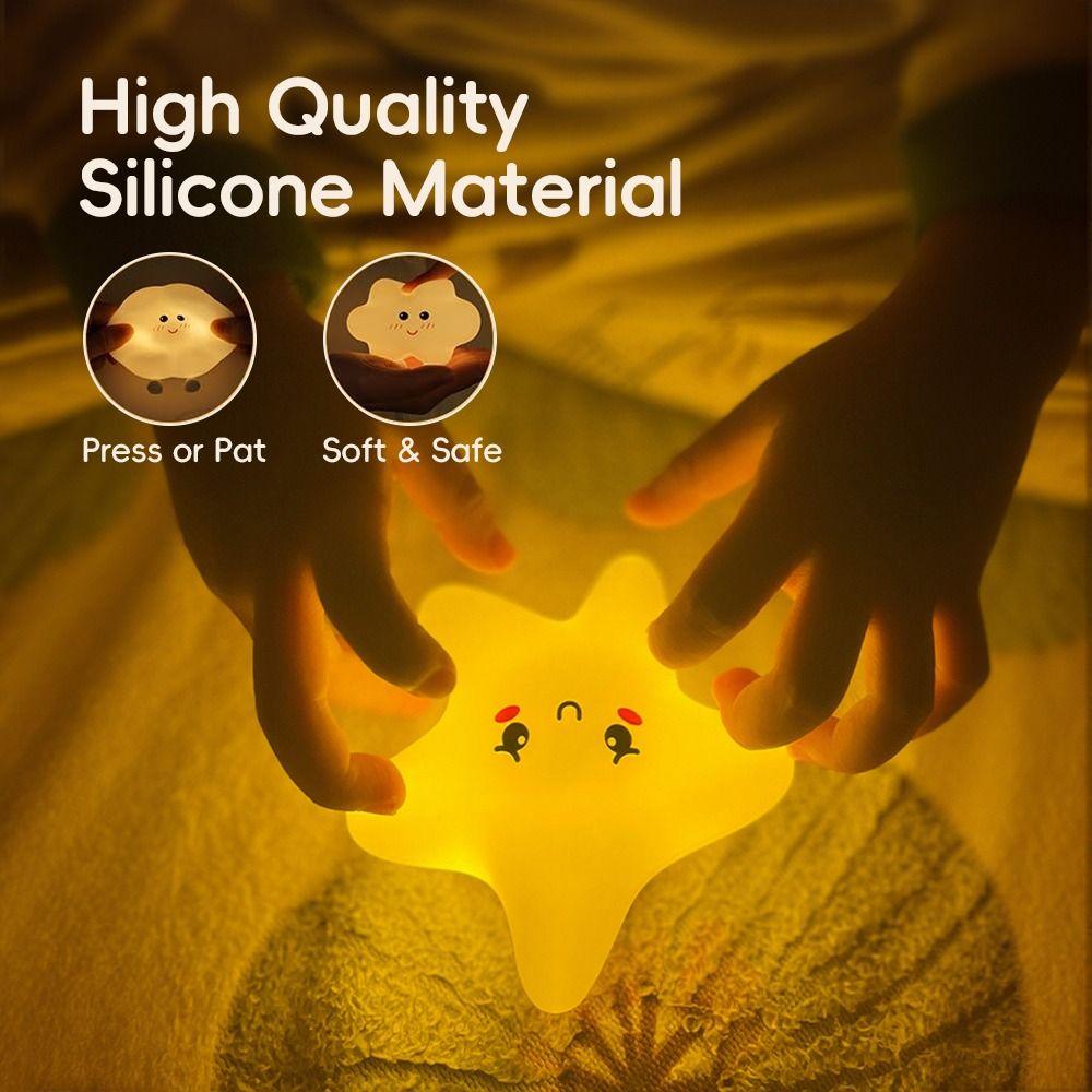 Silicone Wall Lamp Star Cloud Moon Beside Lamp New Nursery Wall Night Light Bedroom