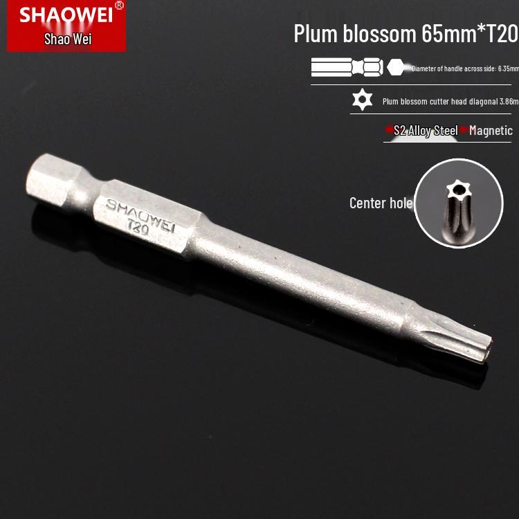 Magnetic 50mm Star Screwdriver & Hex Bit Set for Electric Drills