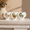 Cute Pet Memory Keepsake 3D Printed Heart Puppy Photo Frame Ornament, Decorative Desktop Sculpture, Versatile Tabletop Picture Stable Base for