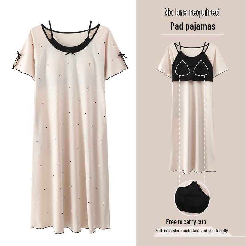 Women s Floral Summer Dress with Built-In Bra Large