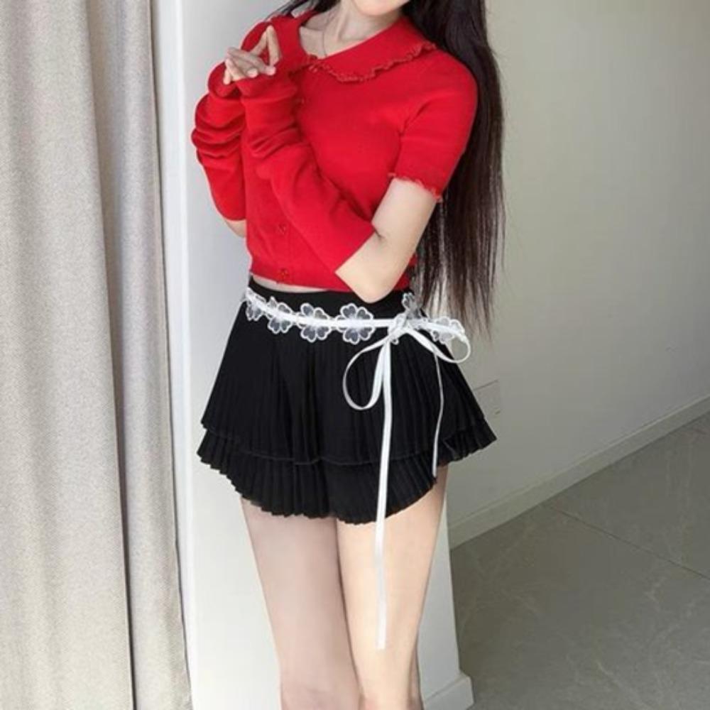 Korean Style Lace Waistband Y2K Dress Jeans Belt Ins Flower Waist Belt  Streetwear