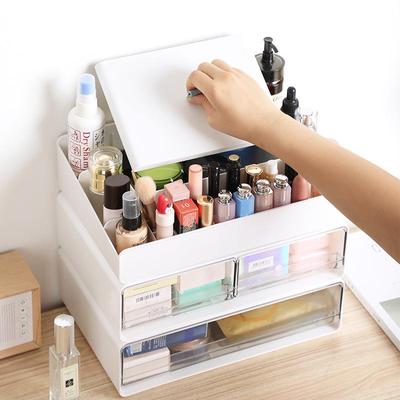 Transparenter Schreibtisch-Organizer mit mehreren Fächern & Kosmetik-Aufbewahrungsschublade