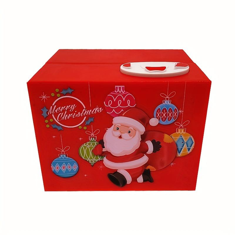 

A Santa Claus assisted money collection piggy bank, electric piggy bank, fun piggy bank, compatible with 2 1.5V batteries червоний