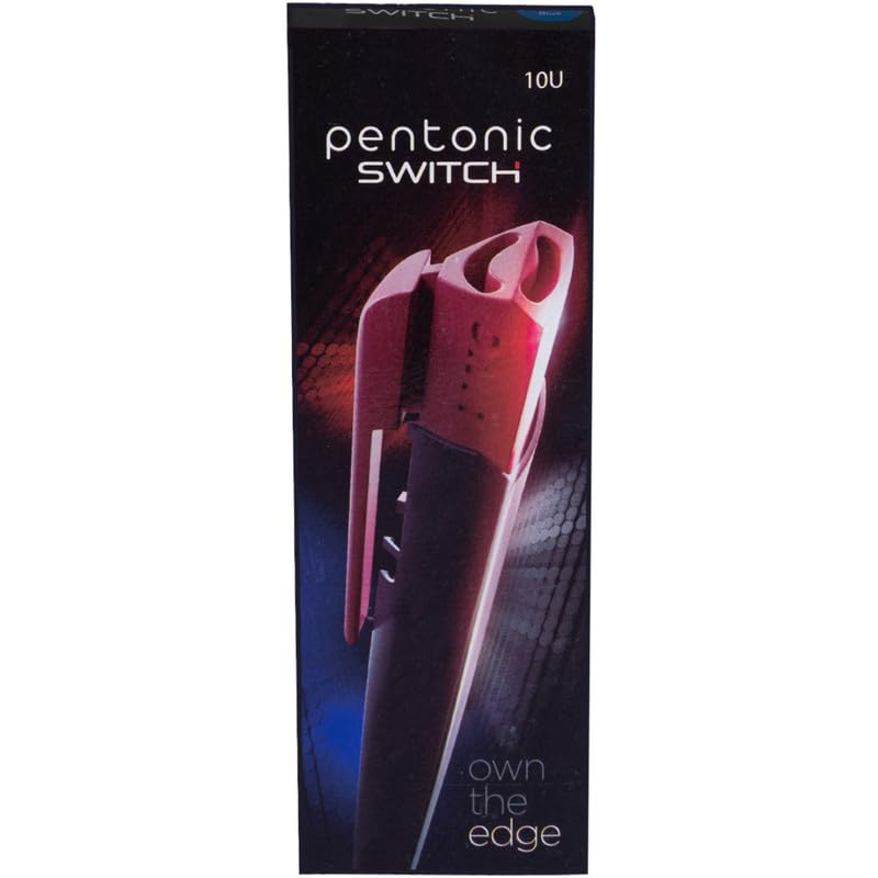 Pentonic 0.7mm Switch Retractable Ball Point Pen Red Ink Pack of 1 X 10pcs for Office, Home & School Writing