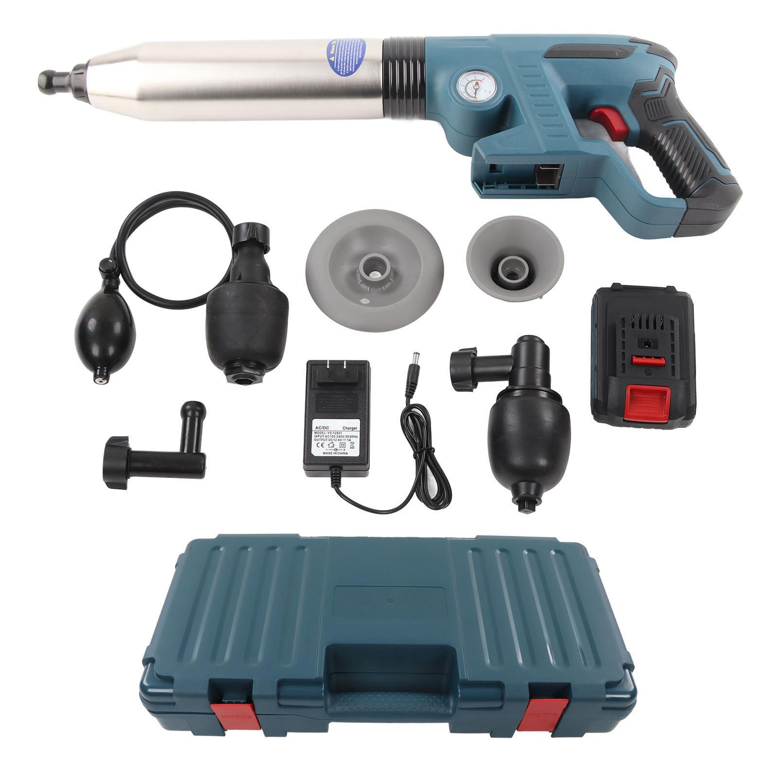 

Electric Pipe Unclogger High Power Ergonomic Handle Stainless Steel Toilet Plunger