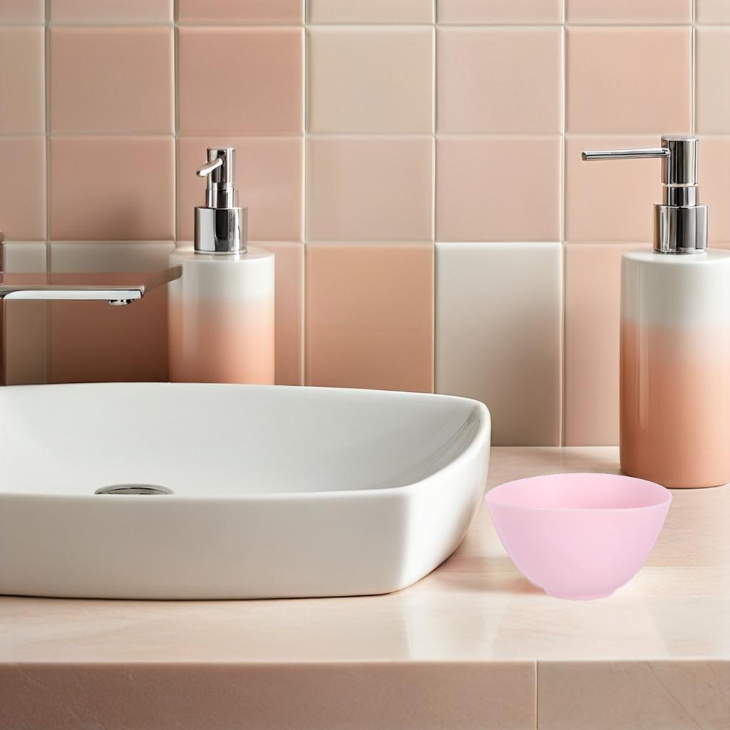 Silicone Bowl Home Use Odorless Anti-Drop 12.5x8cm Facial Mask Mixing Measuring Prep Non-Slip Staging Ingredient Bowl