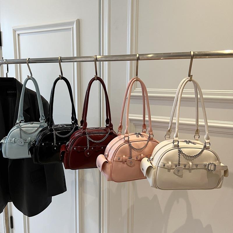 Hand carry high-end bowling bag women's spring and summer new fashion versatile shoulder bag trendy casual messenger bag