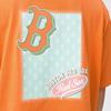 New MLB MONOGRAM Collection Basic Boston Red Sox T Shirt Unisex Light Orange 3ATSM2153-43ORL