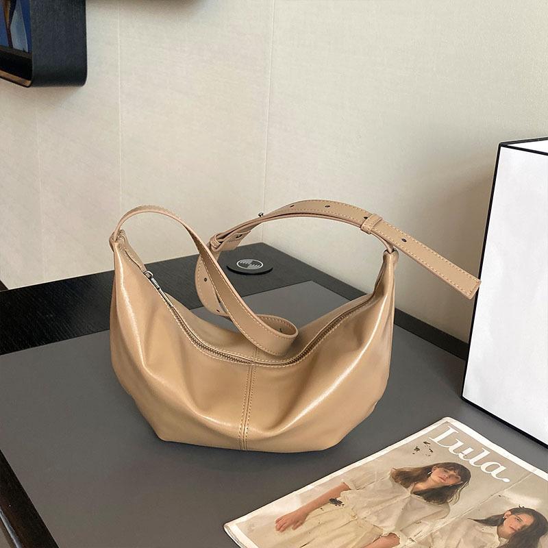 

Genuine leather tote dumpling bag autumn and winter new simple large-capacity shoulder bag high-end casual soft crossbody bag 30*9*20