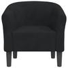 Vidaxl Club Armchair, Black, Upholstered In Velvet