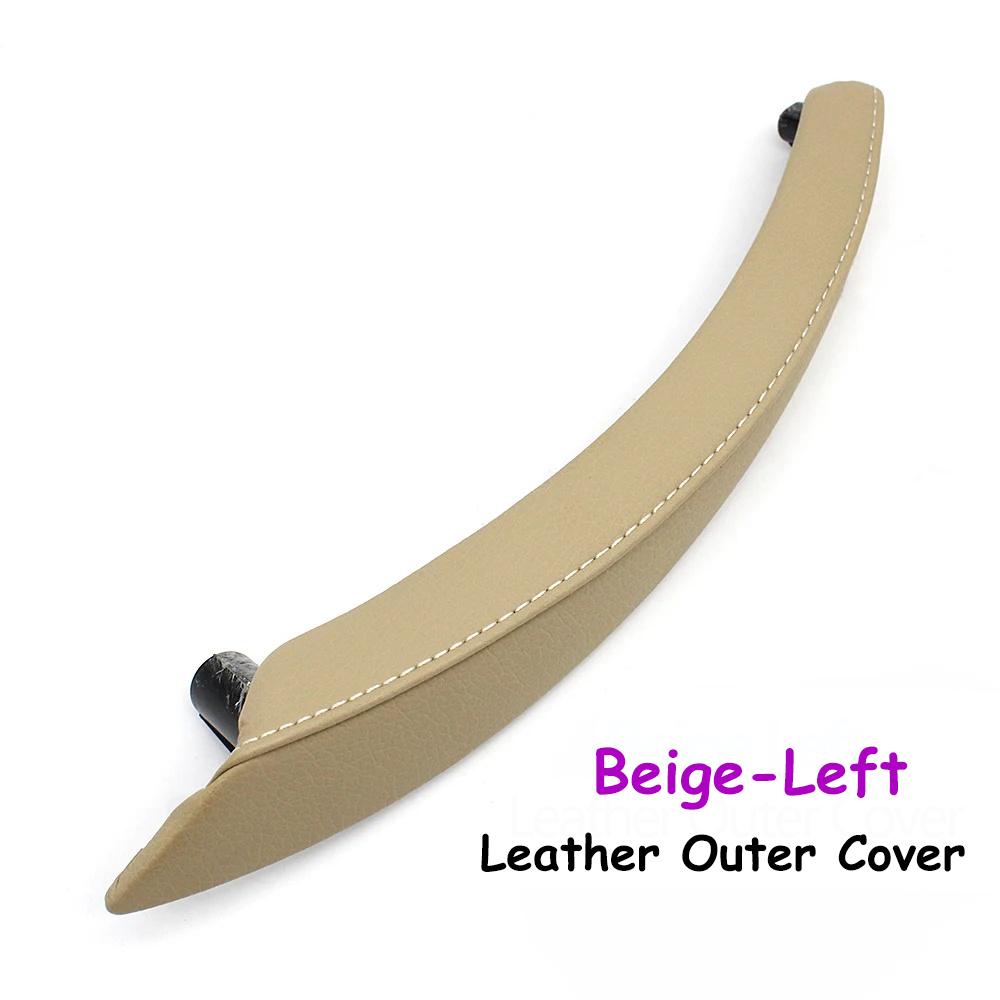 Interior Left/Right Passenger Door Pull Handle Leather Outer Cover Replacement For BMW X5 X6 E70 E71 E72 2007-2014