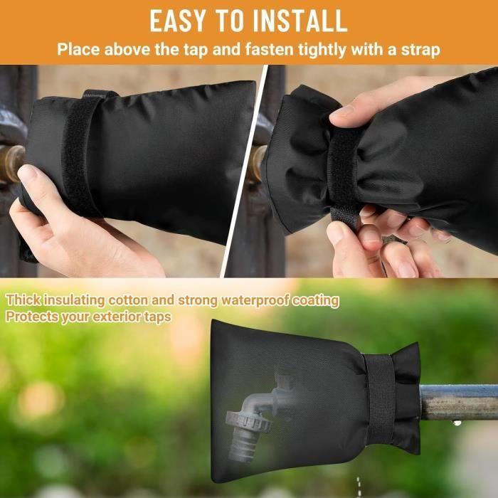 Housse robinet extérieur - Lot 2 pièces - Antigel - Isolation renforcée - Coutures parfaites