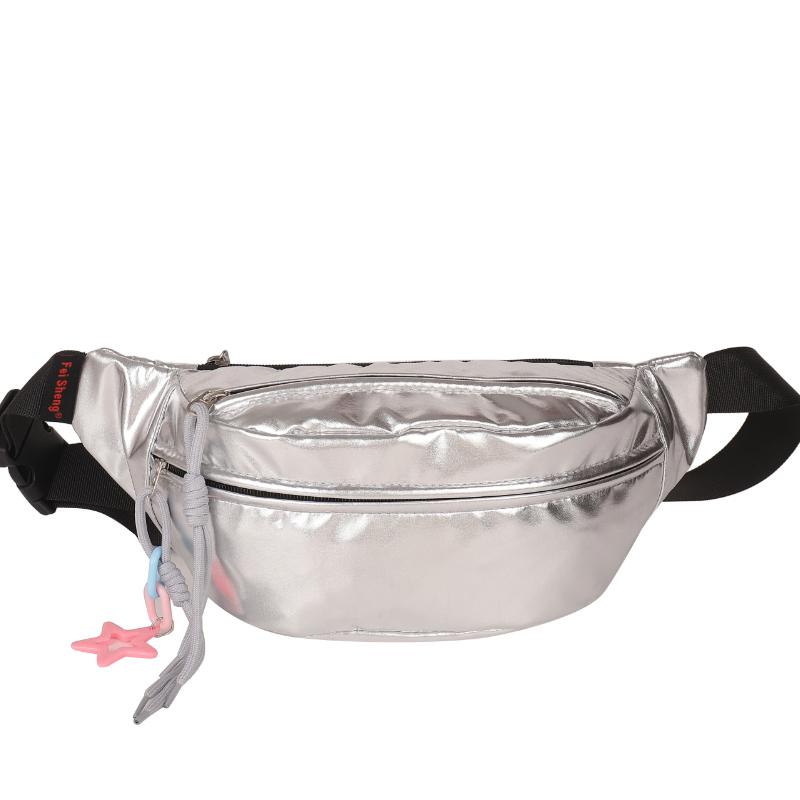 Prosta codzienna torba crossbody popularna torba na ramię popularna miękka wszechstronna monochromatyczna włóknina saszetki na biodra zamek błyskawiczny