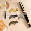 Elegant Metal Pen Clip Holder Croissant Shape Loop Pen Organizer Portable Bakery Pen Clip  Office