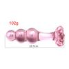 Sticlă de Cristal cu Flori Dop Anal Jucării Sexuale pentru Masturbare Pentru Femei Bărbați Dop Anal Produse pentru Adulți Roz Masaj Prostată Jucării Sexuale Anale