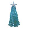 Seaglass Christmas Tree Decoration Blue Green Sea Glass Starfish Shell Ocean-themed Xmas Tree Figurine Holiday Resin Tree Desktop Ornament