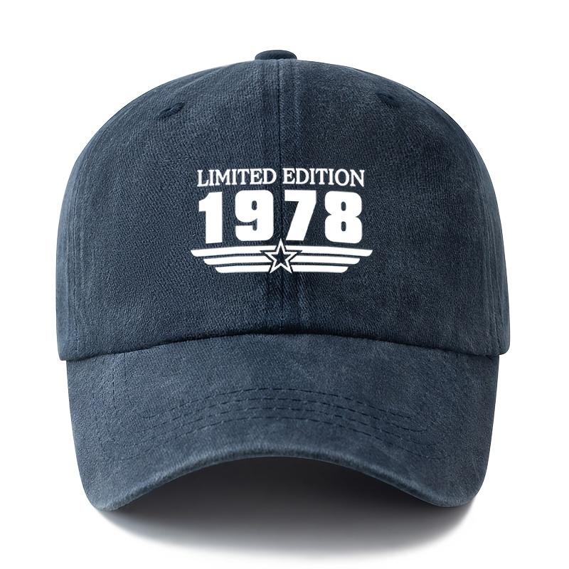 Unisex Fashionable and Versatile Printed 1978 Baseball Cap Outdoor Casual Peaked Cap