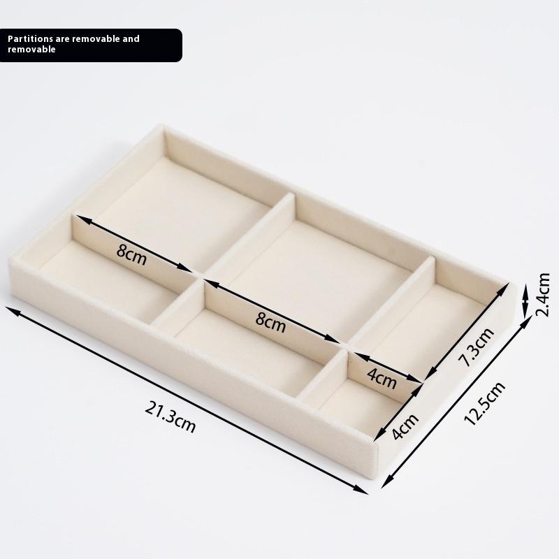 Sametová šperkovnice Náušnice Náhrdelník Prsten Náramek Stojan na vystavení šperků Zlatý podnos na šperky