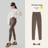 Women's High-Waisted Fleece-Lined Stirrup Yoga Pants – Warm, Thickened Base Layer with Tummy Control & Hip Lift for Autumn/Winter.