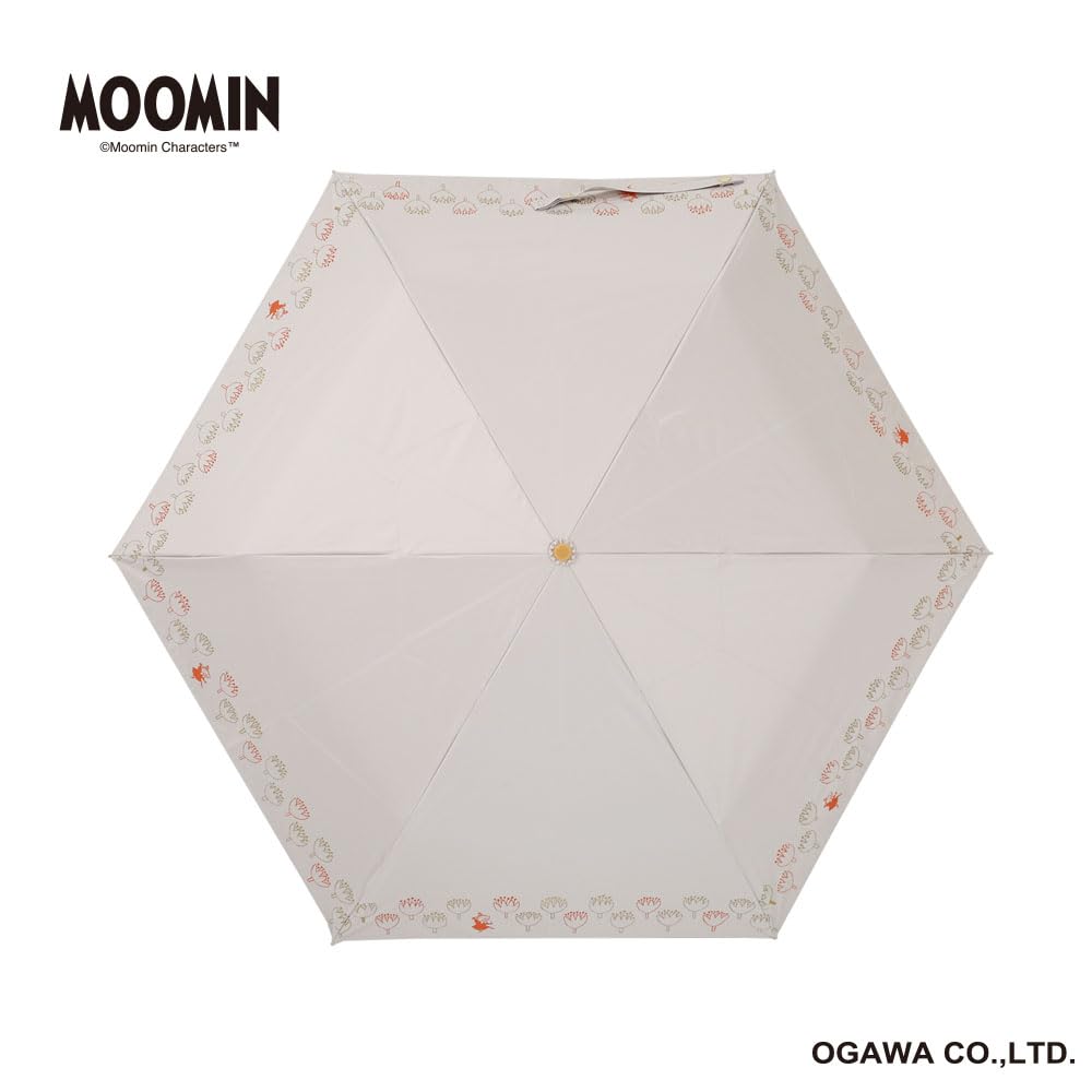 Ogawa Folding Heat Light UV or 6 Hand Moomin Little Water Polyurethane Coating on the Safety Cover Included 56220 [2025] Parasol, Umbrella, Women's,