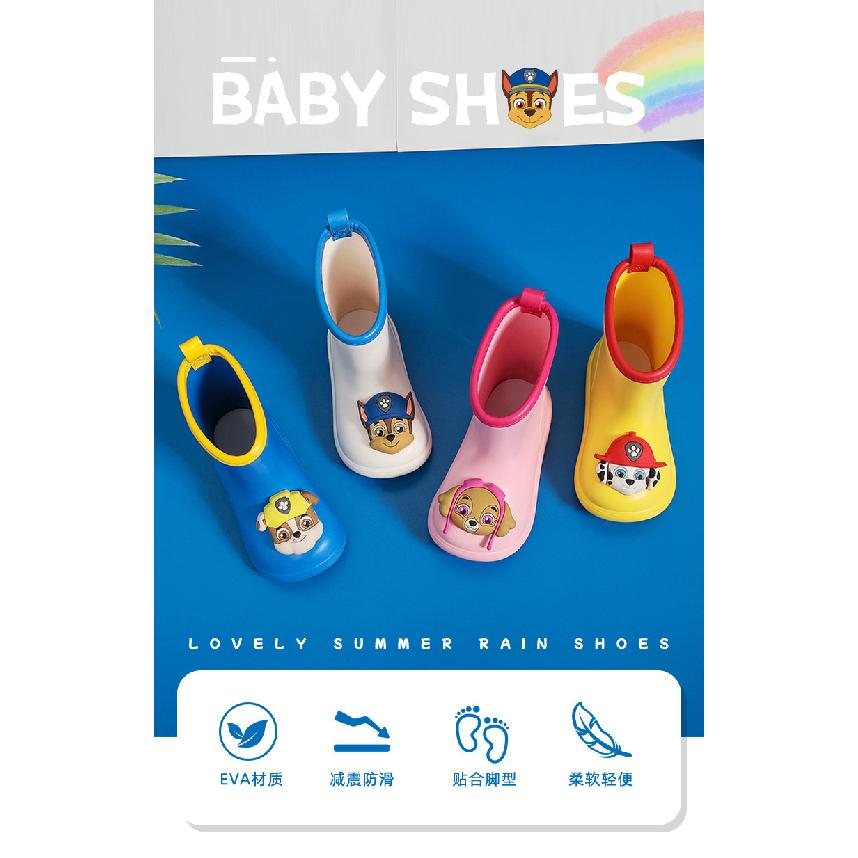 Paw Patrol Children's Rain Boots Boys Baby Non-Slip Rain Boots Girls Students Rainy Day Waterproof Water Shoes Toddler Rubber Shoes