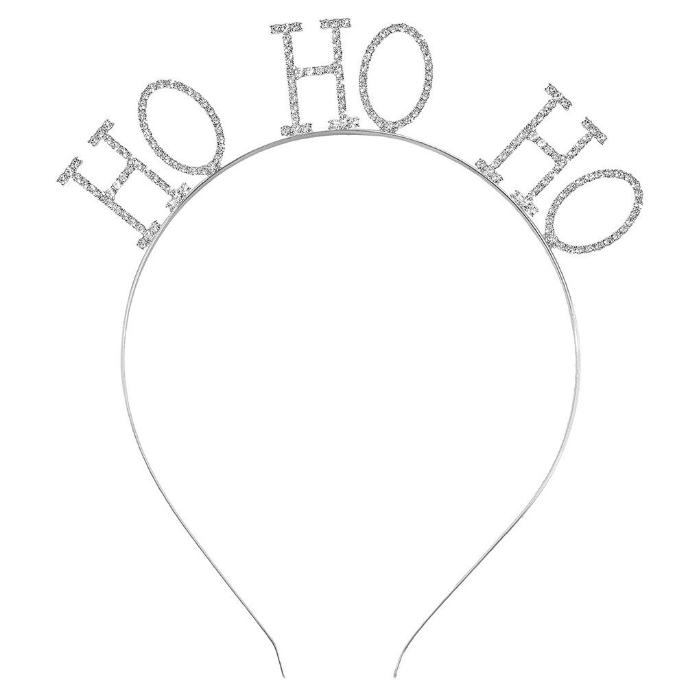 Christmas New Year Headband MERRY CHRISTMAS Alloy Rhinestone Knotted Letter Headband Atmosphere 2026