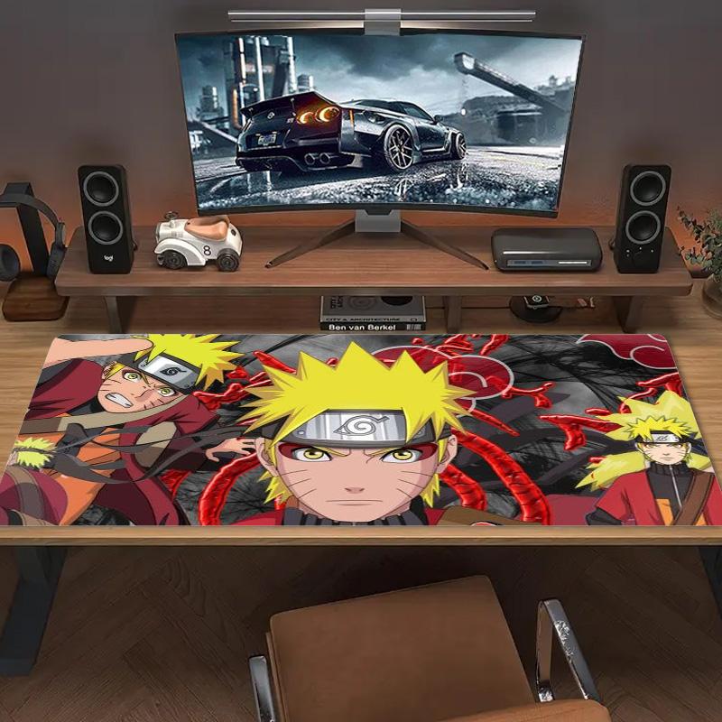 Anime NARUTO Χρωματιστό Επιθέμα Ποντικιού Μεγάλο Μαξιλάρι Τραπεζιού Παιχνιδιών Αντιολισθητικό για Laptop Tablet Μεγάλο Επιθέμα Ποντικιού XXL Στρώμα Mini PC Playmat Με Κλειδωμένη Άκρη