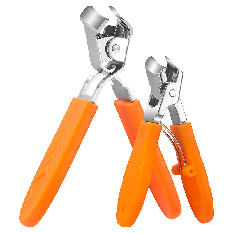Stainless Steel Slanted Tip Nail Clippers - Large Opening Anti-Splash Cutter for Deep Nail Grooves