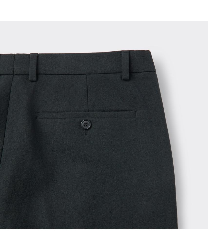 Keoseuuteommellou Black Regular Fit Textured Setup Pants Cwpam26401Bkx
