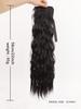 Synthetic Lace-up Long Corn Wavy Ponytail Extension Heat Resistant Wavy Wrap Around Ponytail Black Brown Hairpiece For Women