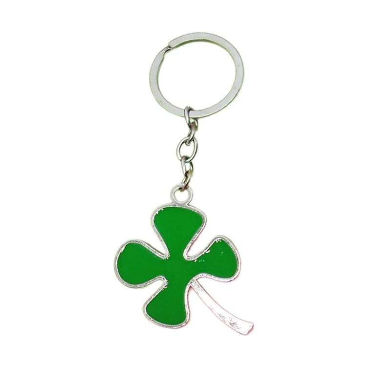 

Creative Four Leaf Clovers Keychain Craft of Sturdy Alloy Materials Convenient for Students and Trendy Adults Daily Use
