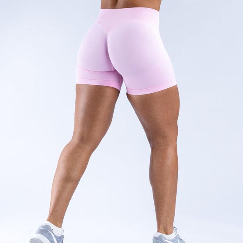 Spodnie do jogi DFYNE Seamless High-Waist - Peach Hip, Fitness & Running Three-Quarter Shorts