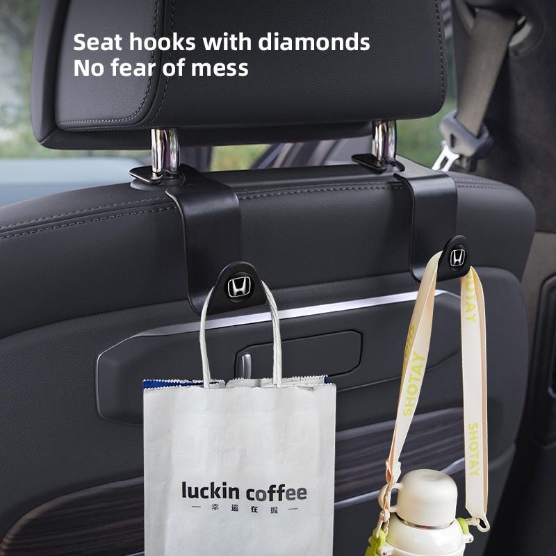 2Pcs Car Seat Back Hooks Storage Hanger Auto Accessories For Honda Civic Fit Jazz Accord Pilot CRV Odyssey Passport City HRV Akn256
