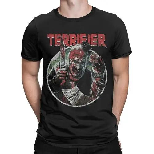 The Clown Drawing Art horror movies terrifier slasher film scary scream movie Novelty T-Shirts Cotton Graphic Printed Clothing