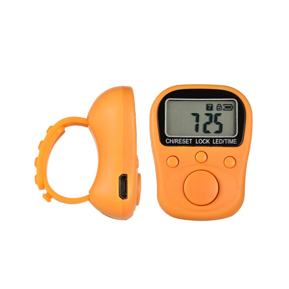 Adjustable Finger Ring Electronic Counter 7-Channel Backlit Function Counter with Locking Rechargeable Counter