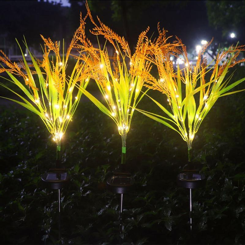 Outdoor Color-Changing LED Jellyfish Garden Lights with Solar Fiber Optics