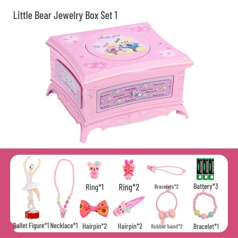 Little Girl Princess Ballet Music Box - Rotating Crystal Ball Birthday Gift for Children