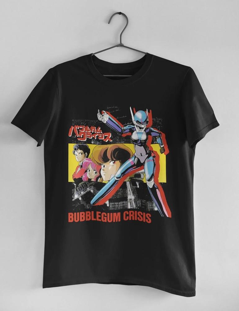 Bubblegum Crisis Unisex T-Shirt Tops tees Men's Women's - 80s Anime - Vintage Manga Aesthetic - Megazone
