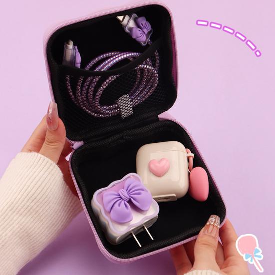 Tech Accessories Pouch Cute Portable Electronics Organizer Travel Electronic Accessories Case for