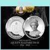 Conjunto de Moedas Comemorativas do Jubileu de Platina da Rainha Elizabeth II Coleção de Lembranças Lindamente Desenhada