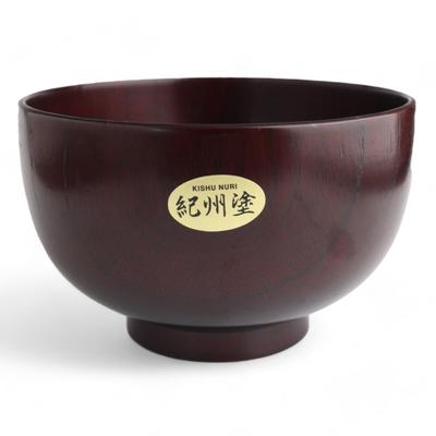 Miso Soup Kishu 13cm X 8cm J-kitchens Bowl, Wooden, Lacquer, Shirahama,