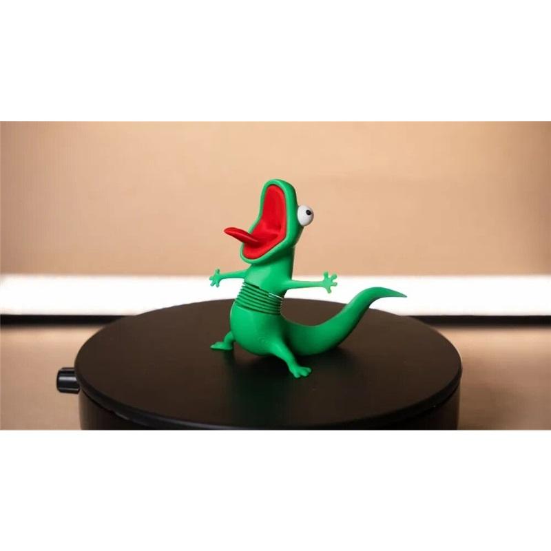 Funny Reptile Spring Wobble Toy Screaming Lizard Decor For Motorbike