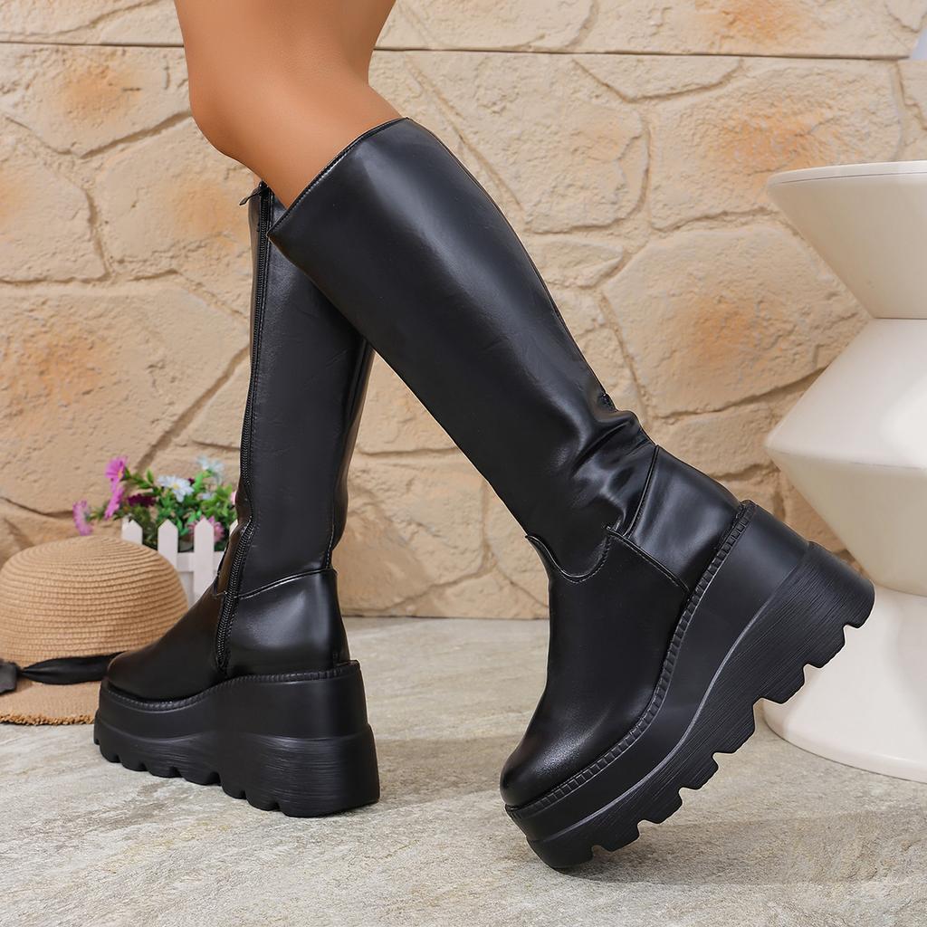 Winter Suede Leather Warm/Comfortable Women's Snow Boots Fashion New Round Head Velvet Thick Bottom Non slip Casual Work Boots