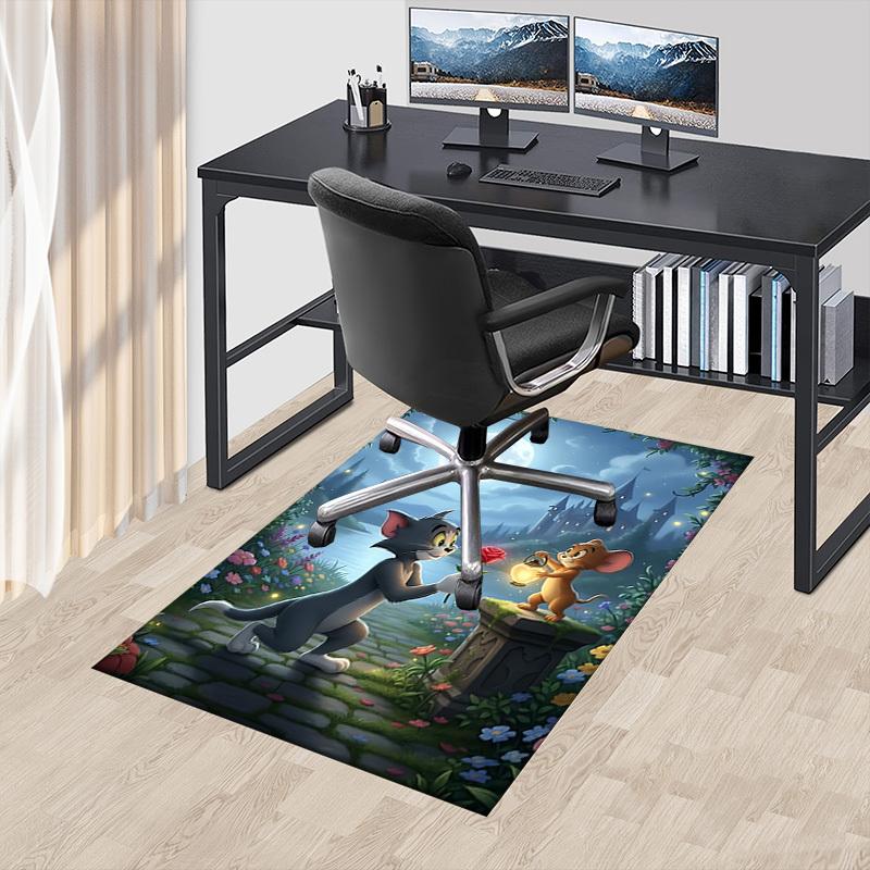 1pc Tom and Jerry Carpet, for Home & Office Decor, Desk Chair Carpet, Festive GiftL1437